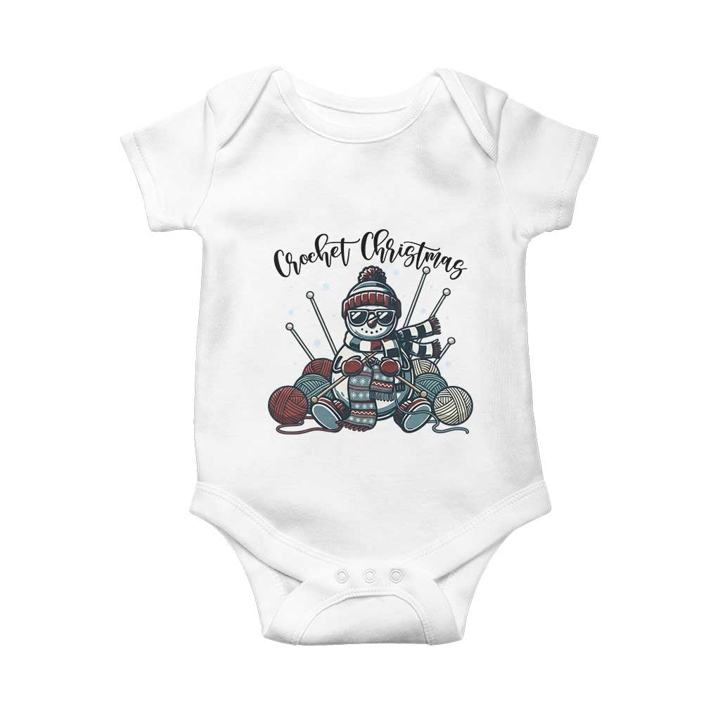 Crochet Christmas Baby Onesie Funny Snowman Crocheting Gift - Wonder Print Shop