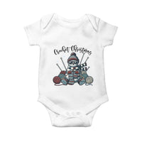 Crochet Christmas Baby Onesie Funny Snowman Crocheting Gift - Wonder Print Shop