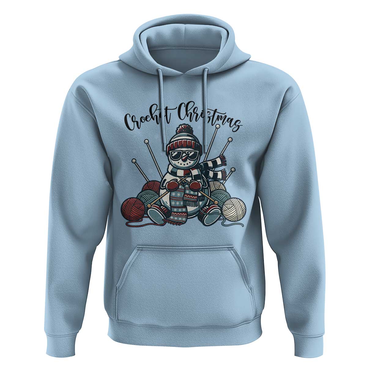 Crochet Christmas Hoodie Funny Snowman Crocheting Gift - Wonder Print Shop