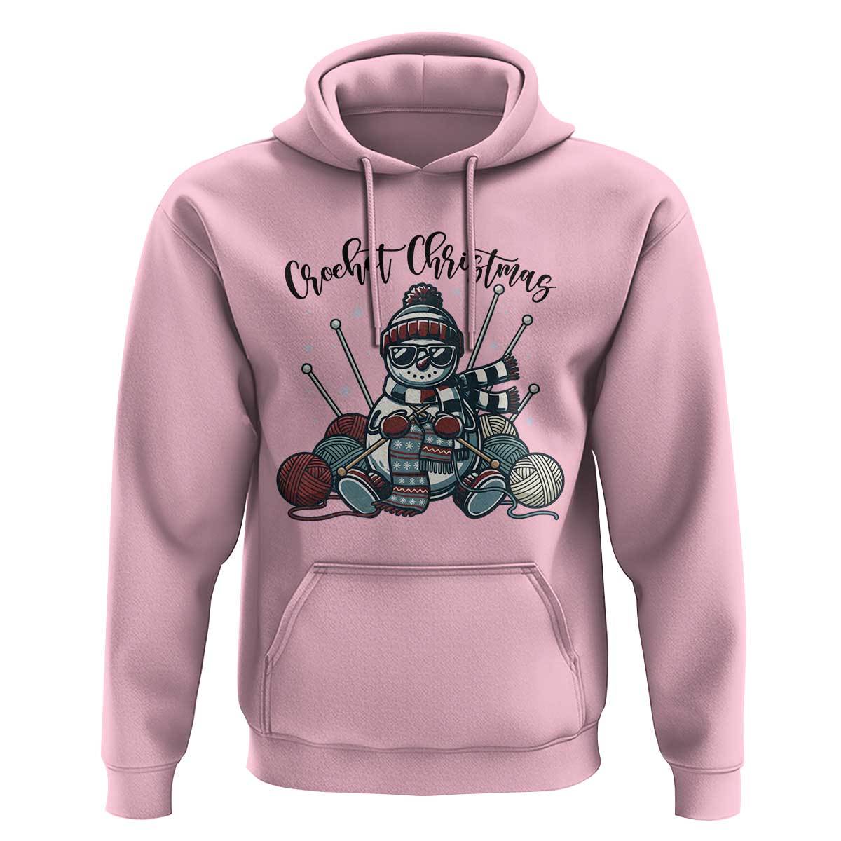 Crochet Christmas Hoodie Funny Snowman Crocheting Gift - Wonder Print Shop