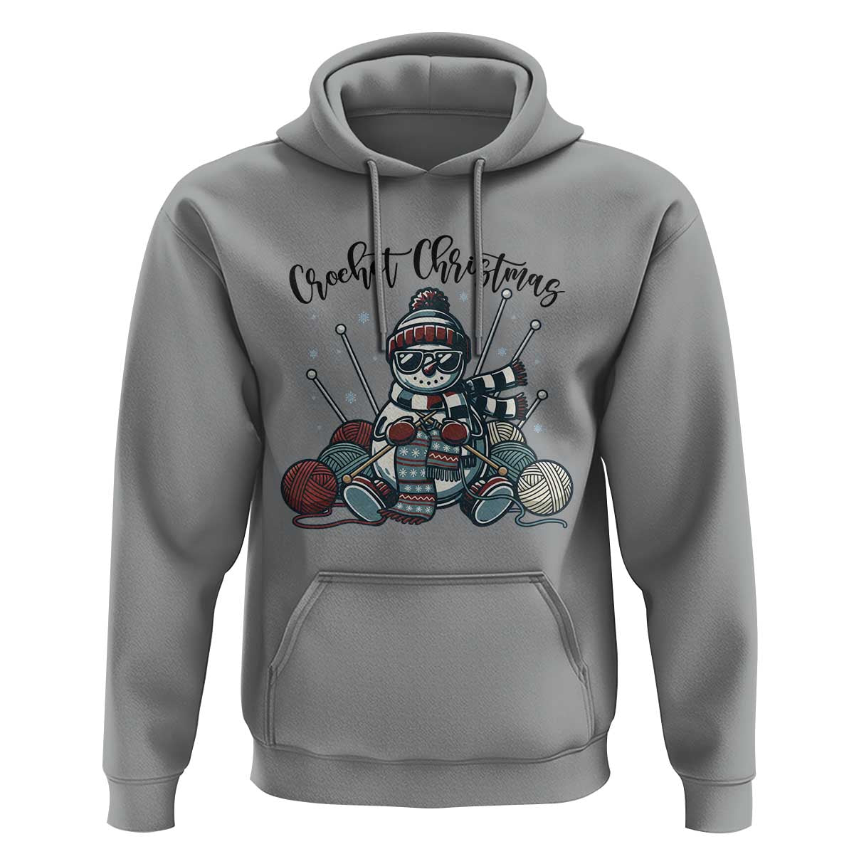 Crochet Christmas Hoodie Funny Snowman Crocheting Gift - Wonder Print Shop