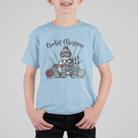 Crochet Christmas T Shirt For Kid Funny Snowman Crocheting Gift - Wonder Print Shop