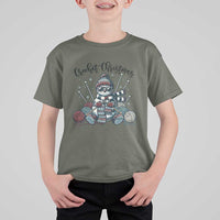 Crochet Christmas T Shirt For Kid Funny Snowman Crocheting Gift - Wonder Print Shop