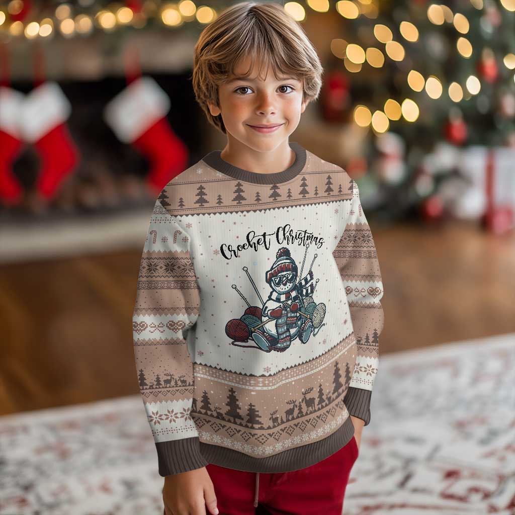 Crochet Xmas Ugly Christmas Sweater Funny Snowman Crocheting Gift - Wonder Print Shop