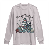Crochet Christmas Long Sleeve Shirt Funny Snowman Crocheting Gift - Wonder Print Shop
