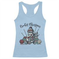 Crochet Christmas Racerback Tank Top Funny Snowman Crocheting Gift - Wonder Print Shop