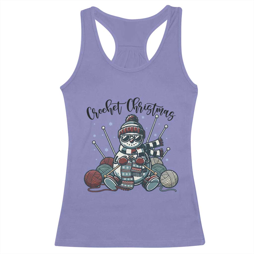 Crochet Christmas Racerback Tank Top Funny Snowman Crocheting Gift - Wonder Print Shop