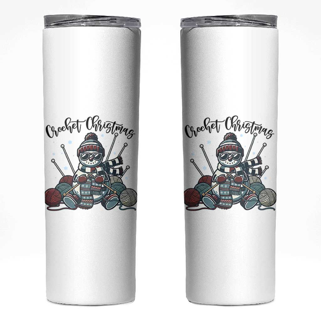 Crochet Christmas Skinny Tumbler Funny Snowman Crocheting Gift - Wonder Print Shop