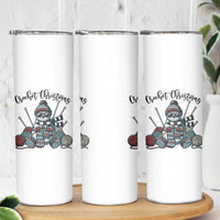Crochet Christmas Skinny Tumbler Funny Snowman Crocheting Gift - Wonder Print Shop