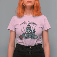Crochet Christmas T Shirt For Women Funny Snowman Crocheting Gift - Wonder Print Shop