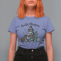 Crochet Christmas T Shirt For Women Funny Snowman Crocheting Gift - Wonder Print Shop