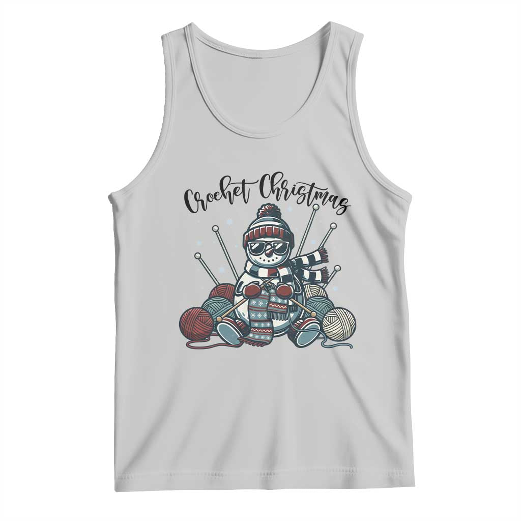 Crochet Christmas Tank Top Funny Snowman Crocheting Gift - Wonder Print Shop
