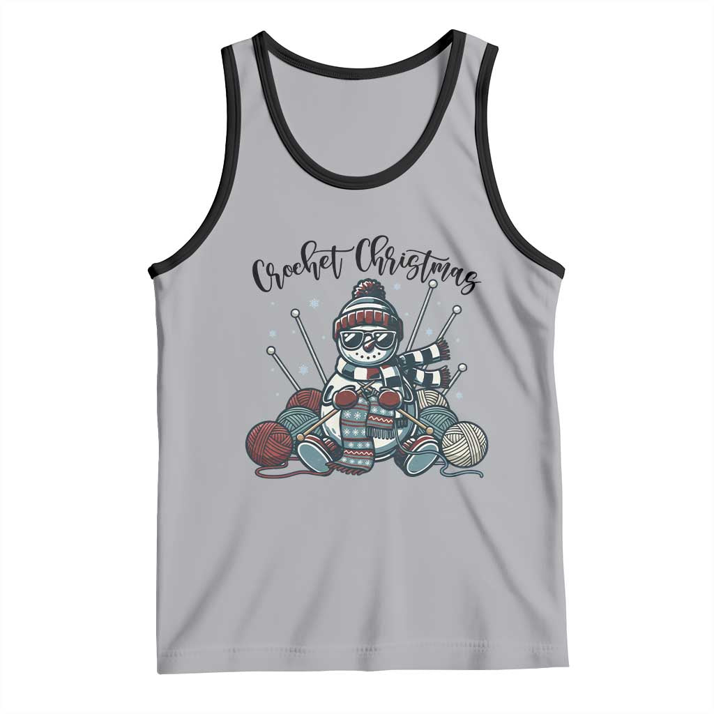 Crochet Christmas Tank Top Funny Snowman Crocheting Gift - Wonder Print Shop