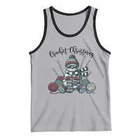 Crochet Christmas Tank Top Funny Snowman Crocheting Gift - Wonder Print Shop
