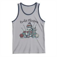 Crochet Christmas Tank Top Funny Snowman Crocheting Gift - Wonder Print Shop