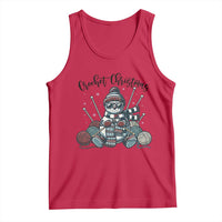 Crochet Christmas Tank Top Funny Snowman Crocheting Gift - Wonder Print Shop