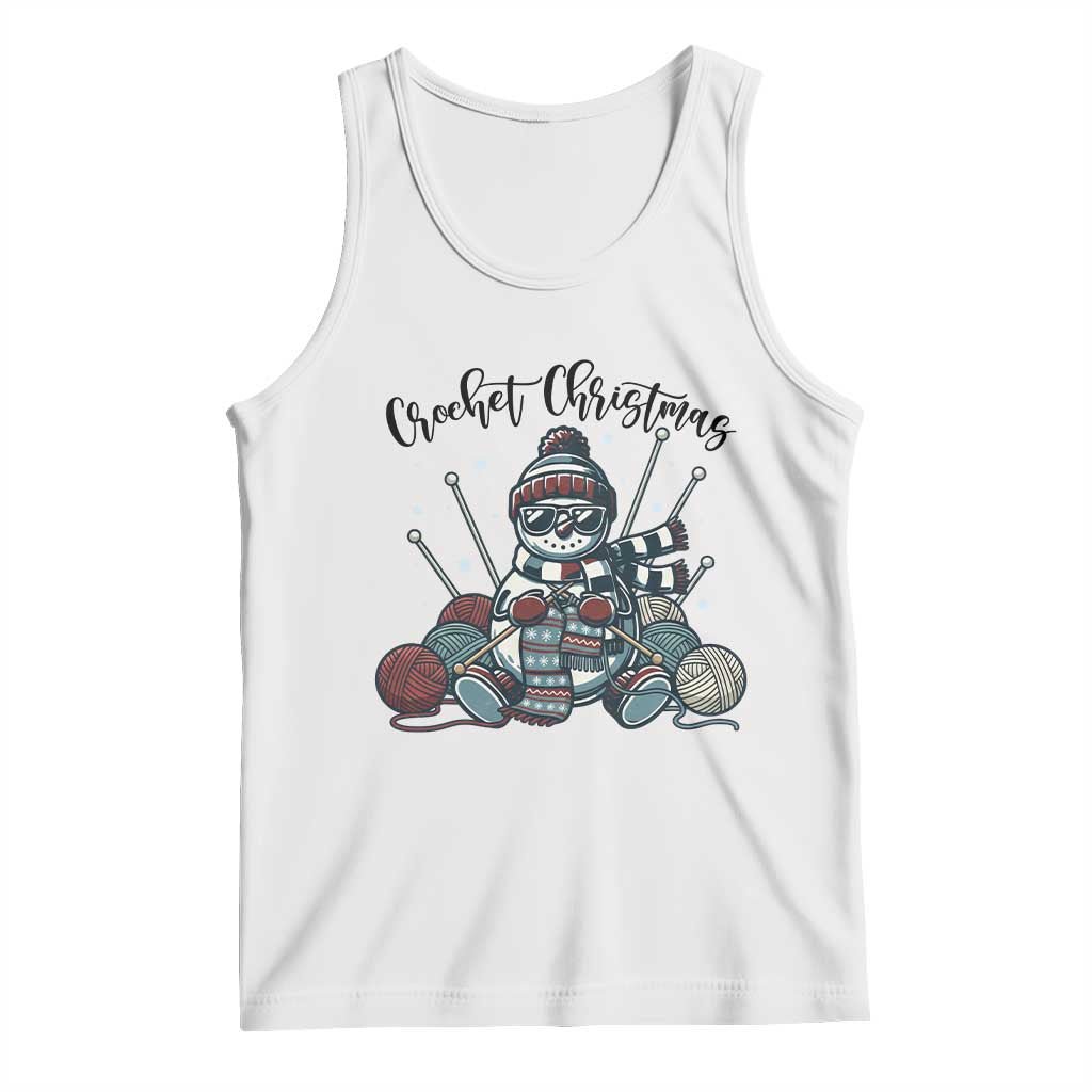 Crochet Christmas Tank Top Funny Snowman Crocheting Gift - Wonder Print Shop