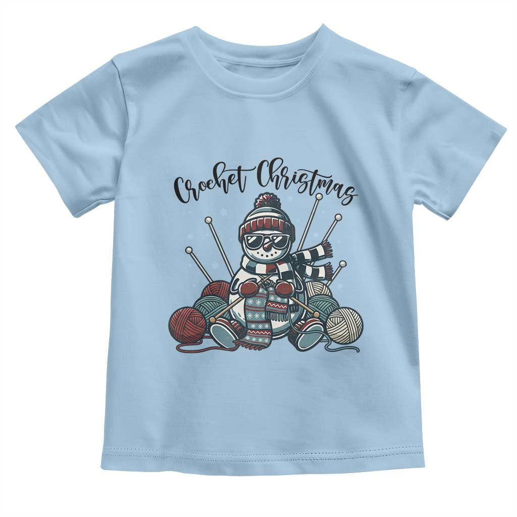 Crochet Christmas Toddler T Shirt Funny Snowman Crocheting Gift - Wonder Print Shop