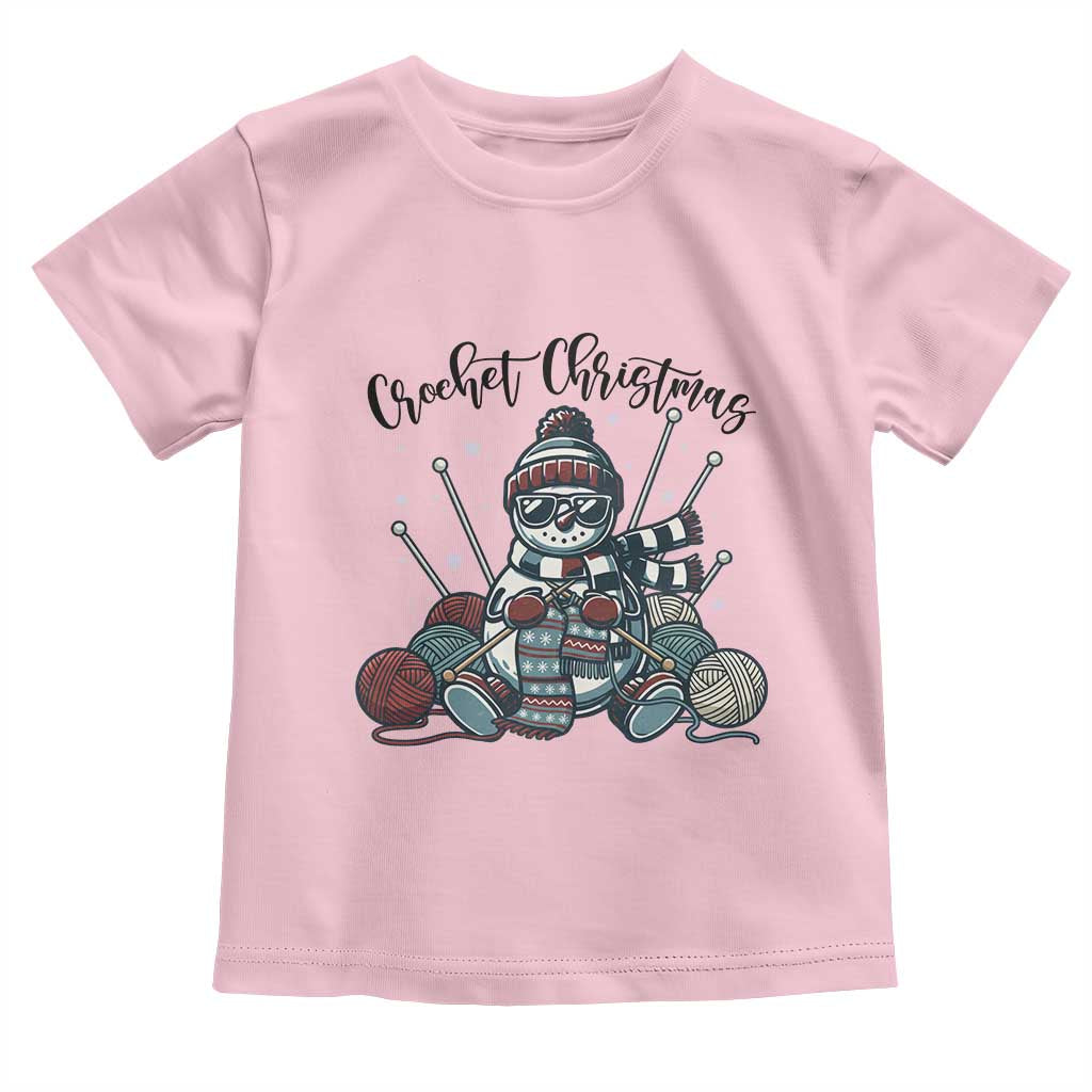 Crochet Christmas Toddler T Shirt Funny Snowman Crocheting Gift - Wonder Print Shop