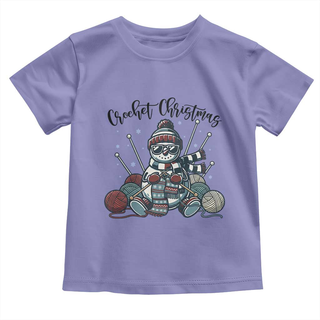 Crochet Christmas Toddler T Shirt Funny Snowman Crocheting Gift - Wonder Print Shop