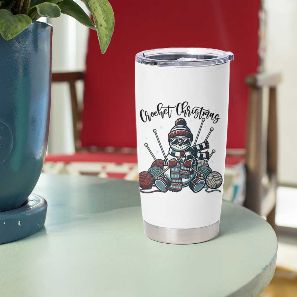 Crochet Christmas Tumbler Cup Funny Snowman Crocheting Gift - Wonder Print Shop