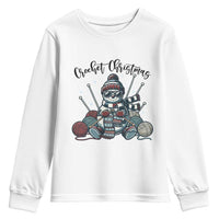 Crochet Christmas Youth Sweatshirt Funny Snowman Crocheting Gift - Wonder Print Shop
