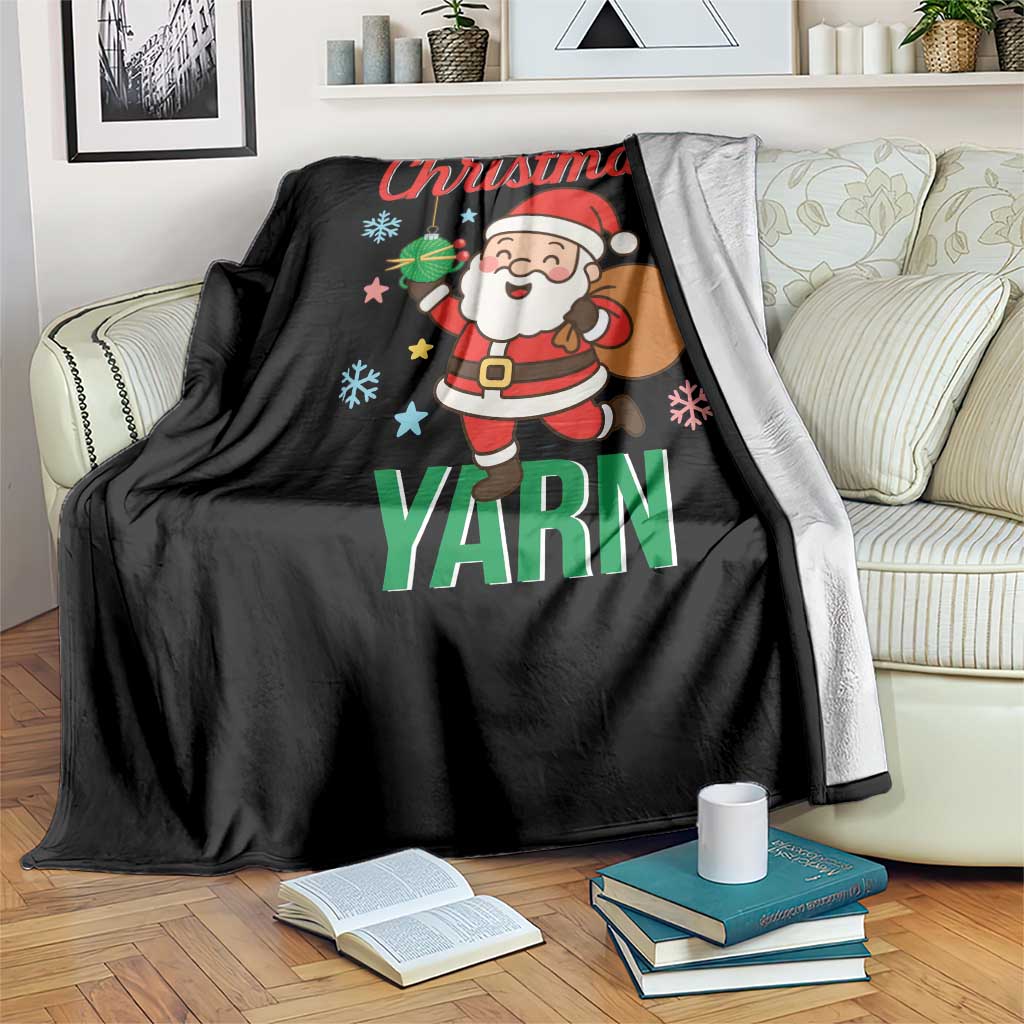 All I Want For Christmas Is Yarn Throw Blanket Knitting Christmas - Wonder Print Shop