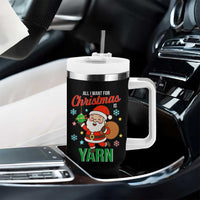 All I Want For Christmas Is Yarn Tumbler With Handle Knitting Christmas - Wonder Print Shop
