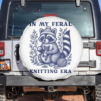In My Feral Knitting Era Spare Tire Cover Raccoon Yarn Lover - Wonder Print Shop
