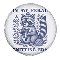 In My Feral Knitting Era Spare Tire Cover Raccoon Yarn Lover - Wonder Print Shop