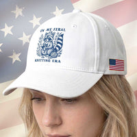 In My Feral Knitting Era Baseball Cap Raccoon Yarn Lover
