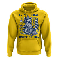 In My Feral Knitting Era Hoodie Raccoon Yarn Lover - Wonder Print Shop