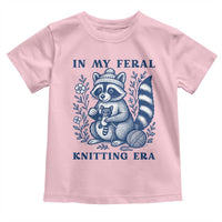 In My Feral Knitting Era Toddler T Shirt Raccoon Yarn Lover - Wonder Print Shop