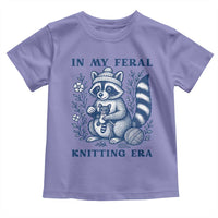 In My Feral Knitting Era Toddler T Shirt Raccoon Yarn Lover - Wonder Print Shop