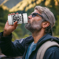 Crocheting Is Cheaper Than Therapy 4 in 1 Can Cooler Tumbler Raccoon Yarn Lover - Wonder Print Shop