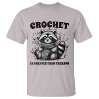 Crocheting Is Cheaper Than Therapy T Shirt Raccoon Yarn Lover - Wonder Print Shop