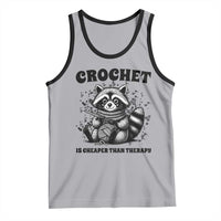 Crocheting Is Cheaper Than Therapy Tank Top Raccoon Yarn Lover - Wonder Print Shop
