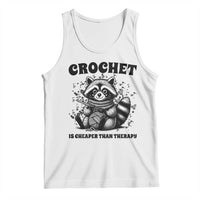 Crocheting Is Cheaper Than Therapy Tank Top Raccoon Yarn Lover - Wonder Print Shop