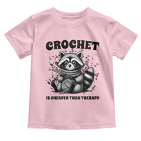 Crocheting Is Cheaper Than Therapy Toddler T Shirt Raccoon Yarn Lover - Wonder Print Shop