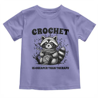 Crocheting Is Cheaper Than Therapy Toddler T Shirt Raccoon Yarn Lover - Wonder Print Shop