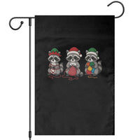 Christmas Raccoon Knitting Garden Flag Funny Holiday Yarn Gift - Wonder Print Shop