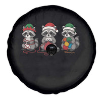 Christmas Raccoon Knitting Spare Tire Cover Funny Holiday Yarn Gift - Wonder Print Shop