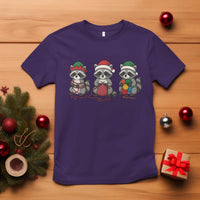 Christmas Raccoon Knitting T Shirt Funny Holiday Yarn Gift - Wonder Print Shop