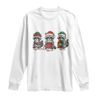 Christmas Raccoon Knitting Long Sleeve Shirt Funny Holiday Yarn Gift - Wonder Print Shop
