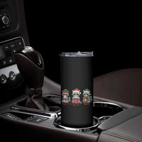 Christmas Raccoon Knitting Skinny Tumbler Funny Holiday Yarn Gift - Wonder Print Shop