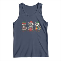 Christmas Raccoon Knitting Tank Top Funny Holiday Yarn Gift - Wonder Print Shop
