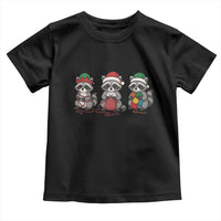 Christmas Raccoon Knitting Toddler T Shirt Funny Holiday Yarn Gift - Wonder Print Shop