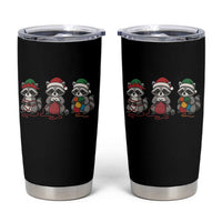 Christmas Raccoon Knitting Tumbler Cup Funny Holiday Yarn Gift - Wonder Print Shop