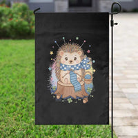 Cute Hedgehog Knitting Garden Flag Gift For Crocheter - Wonder Print Shop