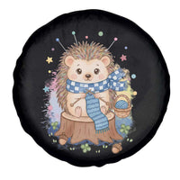 Cute Hedgehog Knitting Spare Tire Cover Gift For Crocheter - Wonder Print Shop